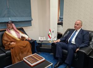 وزير الاتّصالات شارل الحاج يستعرض مع سفير المملكة العربية السعودية سبل التعاون في قطاع الاتّصالات بين البلدَين